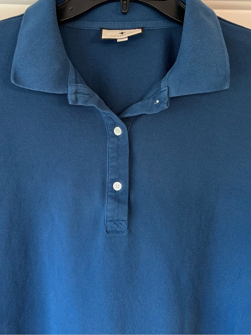 Tuckernuck Long Sleeve Pique May Polo Dress Poseidon Blue Small - Picture 6 of 15